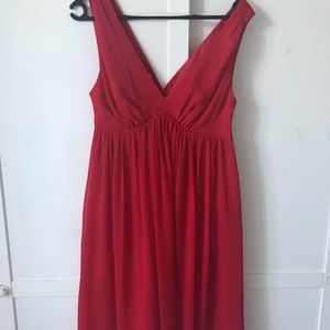 Red evening dress